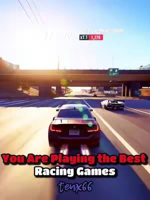 The cover image showcases a video game scene from a first-person perspective, featuring a dark-colored sports car driving on a highway. The scene is bathed in the warm light of the setting sun, creating a cinematic feel. Text overlays are strategically placed at the bottom, offering context and promoting the content.