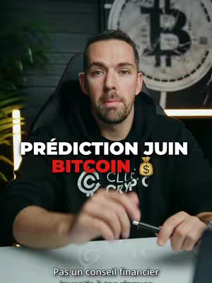 The cover image shows a man in a black hoodie, seated and looking at the camera. Overlaid on the image are large text elements. A blurred Bitcoin graphic is in the background.