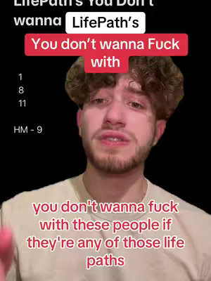The image features a young man with a beard and curly brown hair, centered against a black background. He is looking directly at the camera, with a serious expression. Overlaid on the image are several text boxes in different colors. The layout is simple, focusing on the man's face and the overlaid text.