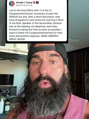 A man with a full beard is filming in front of a blurry background. A Twitter screenshot is visible in the top left corner, while the man's face takes up the bottom two-thirds of the frame.