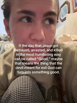 A person looking slightly off-camera with text overlayed. They have light skin, dark hair, and are wearing a light-colored shirt. Part of their checkered pajamas is visible.