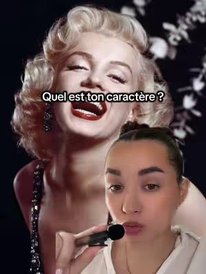 The cover image is a split-screen composition. On the top half, it features a classic portrait of Marilyn Monroe in black and white, with bright red lipstick. In the lower half, a young woman holds a microphone up to her mouth in a close-up shot. The background behind Marilyn is blurred with abstract floral elements, while the background behind the woman is neutral.