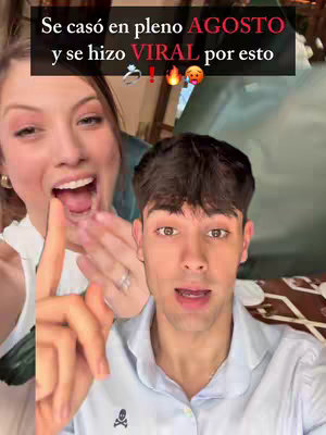A selfie-style image featuring a young man at the bottom, looking directly at the camera and speaking. Behind him, a woman is partially visible, her mouth open as if she's speaking. The background is a blurred interior setting. Overlay text at the top of the image.