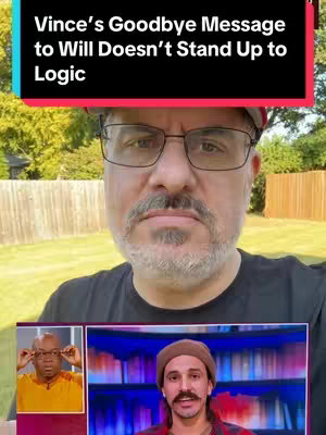 The cover image is a selfie-style shot of a man looking directly at the camera. He has short, graying hair, glasses, and a beard. Behind him is a blurred outdoor scene, possibly a backyard. The bottom of the image contains two smaller inset images: one of a man with glasses, and the other of a man with a mustache and wearing a beanie.