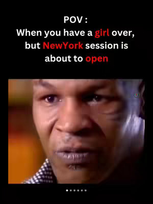 The image is a screenshot of a video featuring Mike Tyson. He is the central focus. Text overlays the top portion of the video background in a stylized, bold font
