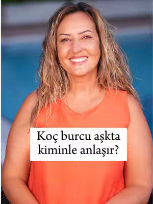 A woman with long blonde hair smiles at the camera, wearing an orange top, and the background is blurred. A white rectangle with text is overlaid on the image.