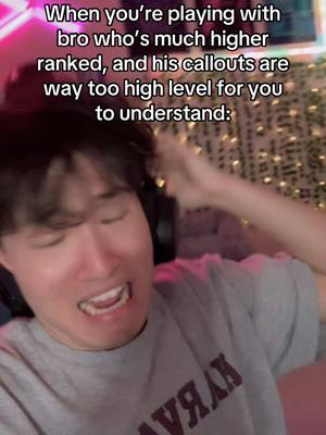 The cover image shows a young man with dark hair, wearing a gray shirt, looking exasperated. The text overlay describes the situation with his gaming buddy.
