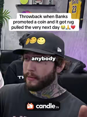 The cover image shows a man with a beard and tattoos, wearing a black cap with yellow smiley faces, set against an out-of-focus background. Text overlays describe the video's content. The image is framed with a vertical orientation.