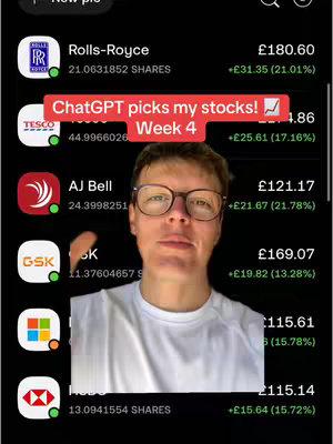 The cover image features a man in glasses, centered with a phone displaying stock market data behind and around him. A red banner with white text overlays the top middle of the image. The man is smiling.