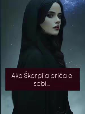 The cover image features a woman with long dark hair and dark clothing. She has pale skin and red lipstick. The background has a celestial motif. A text overlay in a matching color adds the hook text.