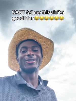 A man with a straw hat smiles at the camera, set against a cloudy sky. Text overlays the image.