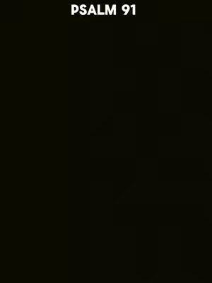The cover image is a simple, minimal design. It features a solid black background. Centered at the top of the frame is the text "PSALM 91" in a sans-serif, white font. The overall composition is stark and direct, focusing solely on the text against the dark backdrop.