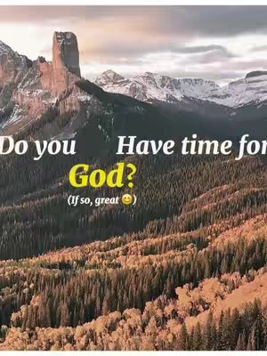 A scenic mountain landscape with a text overlay. The image is dominated by a view of mountain peaks and a valley filled with trees, with the text layers overlaid on top.