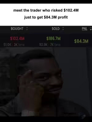 The cover image features a man making a thoughtful gesture, with a black background. The top of the image contains the text overlay. The bottom shows a screenshot displaying monetary information involving numbers with green and red colors.