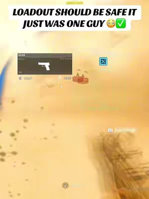 The cover image shows a first-person perspective of a video game interface, likely from Call of Duty: Warzone. The foreground features a weapon loadout screen with details of a G545 pistol. In the background, a sandy environment is visible. Text overlays are present, offering commentary on the game.
