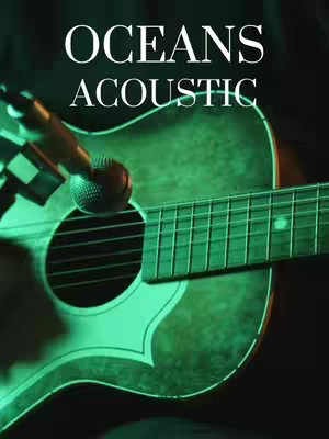 The cover image is a close-up of an acoustic guitar with a microphone positioned in front of the sound hole. Overlaid on the image is text in a clean, white font, stacked vertically. The guitar is a light green color, with dark green and black shadows suggesting a studio setting with low lighting.