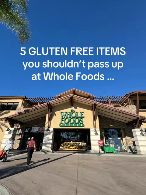 The cover image shows the exterior of a Whole Foods Market on a sunny day. The building is a two-story structure with a brown facade, a slanted roof, and a Whole Foods Market sign above the entrance. Adjacent to the store, two individuals navigate the pathway.