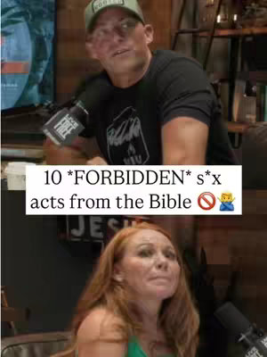 The cover image is a split screen. The upper section shows a man holding a microphone, looking up and to frame left, wearing a dark shirt and a green baseball cap. The lower section shows a woman looking back at the camera. There's overlay text in the center that states the video topic.