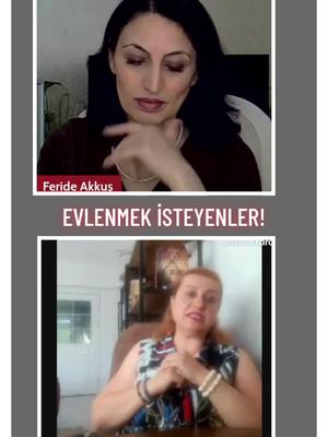 The video's cover image is divided into two sections with a gray border. At the top, there is a cropped close up with a woman looking down and pointing at her own face. The bottom half shows another woman on a video call.  A banner with the name "Feride Akkus" is in the top section to the left of the women.