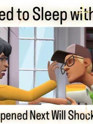 An animated cover image. Two cartoon characters are in dialogue. The character on the left, a woman wearing glasses and yellow, has a look of surprise and is reaching out her arm. The character on the right, a man with a baseball cap and glasses, has a somewhat confrontational pose and is pointing. The background appears to be inside a building.