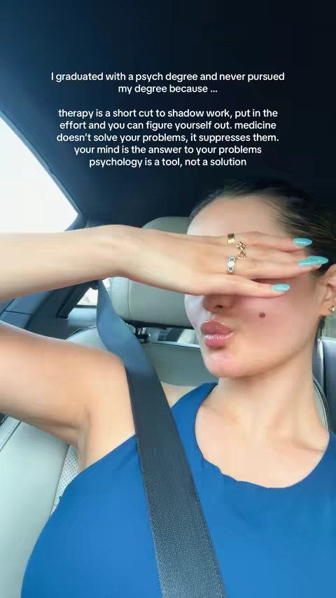 The cover image shows a person in a car. She is covering her face with one hand and is wearing a blue top. There is text overlayed on top.