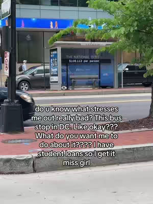 The cover image shows a city street scene with a bus stop in the foreground. The bus stop has a sign indicating '$36' and text about the national debt. A black car is in the foreground to the left with a blurry view on the side. A person with a bag is walking on the sidewalk. Additional text is overlaid on the image.