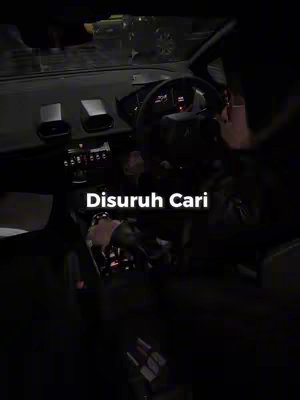 The cover image shows the interior of a car from the driver's perspective. The driver's hands on the steering wheel are visible. Overlayed text reads "Disuruh Cari". The overall tone is dark with the inside of the car the main focus.