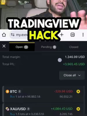 The cover image captures a man in a car, appearing to be recording, with overlaid text indicating a financial trading focus. A portion of a trading platform interface is visible, displaying financial indicators. The layout is a mix of the man's face and the trading interface.