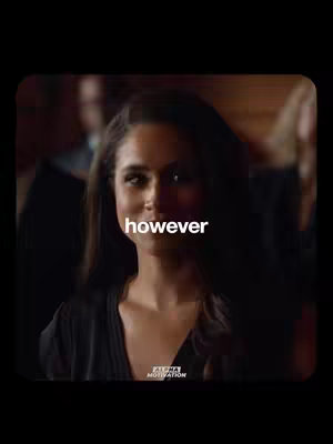 A medium shot features a woman with dark hair and a neutral expression. The word "however" is overlaid in white text.