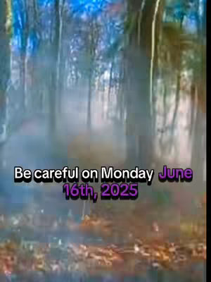 The cover image depicts a blurry forest scene with tall trees. The scene is obscured by mist or fog, creating a muted and atmospheric effect. A text overlay in white and purple announces a warning about a date.