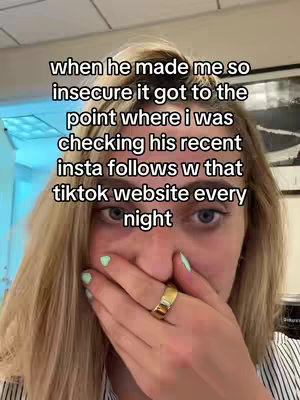A close-up shot of a fair-skinned person covering their mouth with their hand, revealing the lower half of their face and some of their blonde hair. Text overlays the image.
