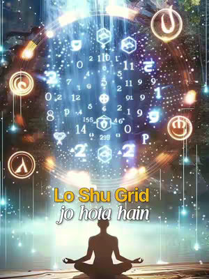 A vibrant, digital art piece featuring a central orb with a numerical grid and a silhouette of a person in a yoga pose below. Streams of light and color emanate from the circle, and the background shows a scenic outdoor view. The overall composition has a spiritual and mystical feel.