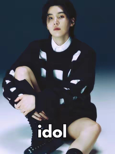 The cover image features a person with black hair, wearing a black sweater over a white shirt, and black, combat-style boots. The person is in a half-squatting pose with one knee up, and looking towards the viewer. There is text overlayed at the bottom. The background is plain and shaded from grey to dark-blue.