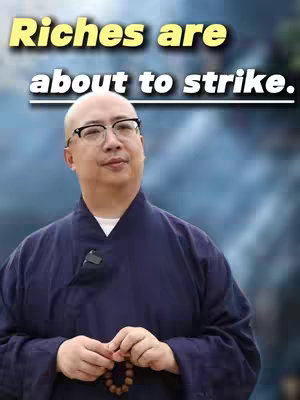 The cover image features a man with glasses against a blurred background. Text overlays at the top of the image in a bold font. The man wears a dark blue robe and holds prayer beads. The background appears to be a mix of blue and white.