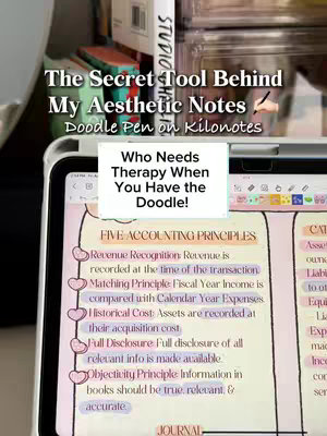The cover image features an iPad displaying stylish notes, with the text overlayed promoting a specific pen product.