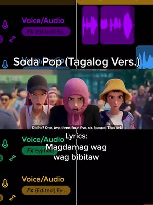 The image is a screenshot from an animated video. The image is split into sections with text overlay on the top and bottom. There is a group of three animated character in the middle of the image.
