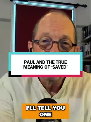 A vertical video cover image featuring a man with glasses front and center. Above him is a text overlay in a rectangular box, with text in both large and small fonts. Below is an orange box with more text.