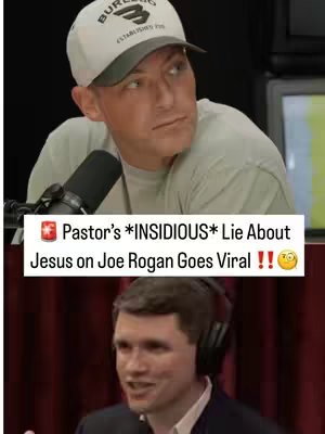 The image is split vertically with two sections. The top half features a man wearing a baseball cap and light-colored t-shirt, looking off to the side. A microphone is visible in the foreground. The bottom half contains a different man in front of a darker background, wearing a suit jacket and headphones smiling. A text overlay spans across the middle portion of the image.