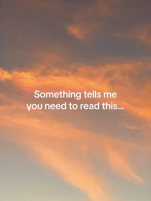 The cover image depicts a sky filled with clouds during a sunset or sunrise. The colors range from orange and peach to darker shades of gray and blue, suggesting a time of day near twilight. In the center, white text is overlaid on the view, providing a message to the viewer.