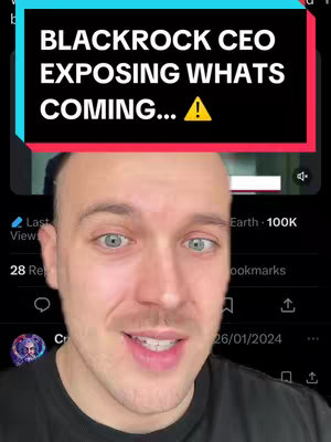 A man with light skin and short brown hair is centered in the shot, smiling and looking directly at the camera. Above him is a black banner containing white text. To the left of the man are details for the TikTok post. The background is a dark, muted color. The red color is used to provide emphasis.