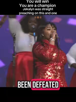 The cover image shows a live performance scene with a female singer center-frame, holding a microphone and singing. The singer is wearing a red, sequined dress, and the background is blurred with hints of other performers. Text overlays are added at the top and bottom of the image.