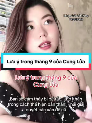 The cover image features a woman with long brown hair and fair skin, wearing a black and white polka dot top. She is centered in the frame, looking directly at the camera. Text overlays in Vietnamese are present at the top and center of the image. The background is blurred, suggesting an indoor setting.