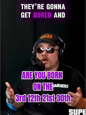 The cover image is a vertical shot featuring a man in sunglasses and a baseball cap, positioned at the center. The man is facing the camera, appearing to be in the middle of speaking. Above him are overlaid text elements, prominently featuring phrases in bold, colored fonts. The background appears to be a dark environment, possibly indoors, with hints of lighting around the man. The overall composition gives a sense of a YouTube or podcast studio.