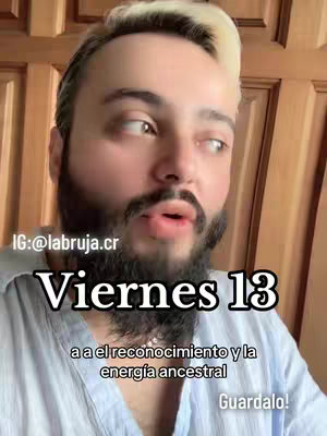 A close-up shot of a man with a beard and light-colored hair is looking to the side. The text overlay says "Viernes 13".