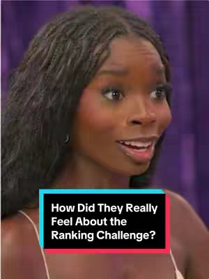 A woman of color with long, braided hair and a neutral expression, possibly mid-sentence. She is positioned in front of a purple backdrop, and a teal and black text box is superimposed at the bottom.