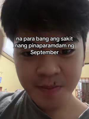 A selfie shot with a young man's face filling most of the frame. The text overlay is placed above the face.
