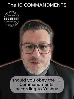 A man in glasses is centered in the frame, with a black background slightly glowing around him. Text overlays at the top and bottom identify the video's topic and question. The man is wearing a dark suit with a grey turtleneck under it, and the logo of a christian foundation is on the left corner.