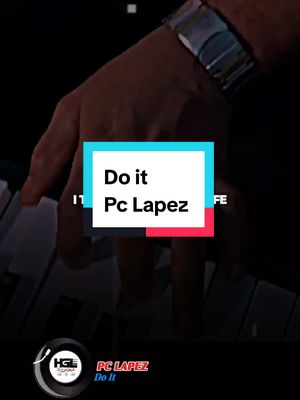 The cover image displays a person's arm and hand playing a piano keyboard. In the center of the image, a rectangular text overlay contains the words "Do it" and "Pc Lapez" in white letters on a blue background with a red bottom stripe. In the lower left corner, there is a logo, and in the lower-right corner, the rest of text from the image is cut off.