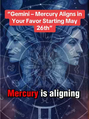 The cover image features two mirrored portraits of a woman with long, wavy hair set against a backdrop of stars and constellations. Overlayed on top is text in a red rectangle stating the astrological context, with additional text at the bottom, also in red, for emphasis.