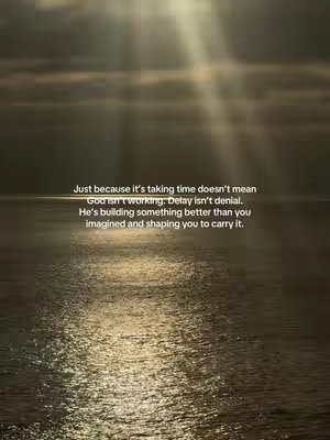 A serene image featuring the ocean at dusk, with the sun setting and a few rays of light coming down. Overlaid on the image is a motivational quote in white text.